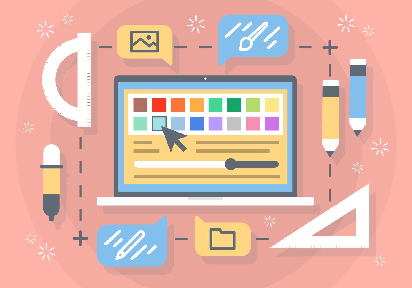 Creative design process illustration